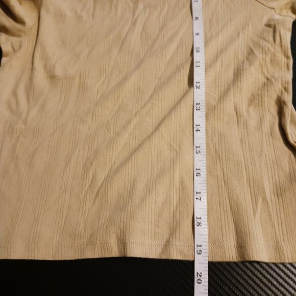 NEW Aerie Longsleeve Tan‎ Cotton Mock Neck Top Size M - Picture 13 of 13